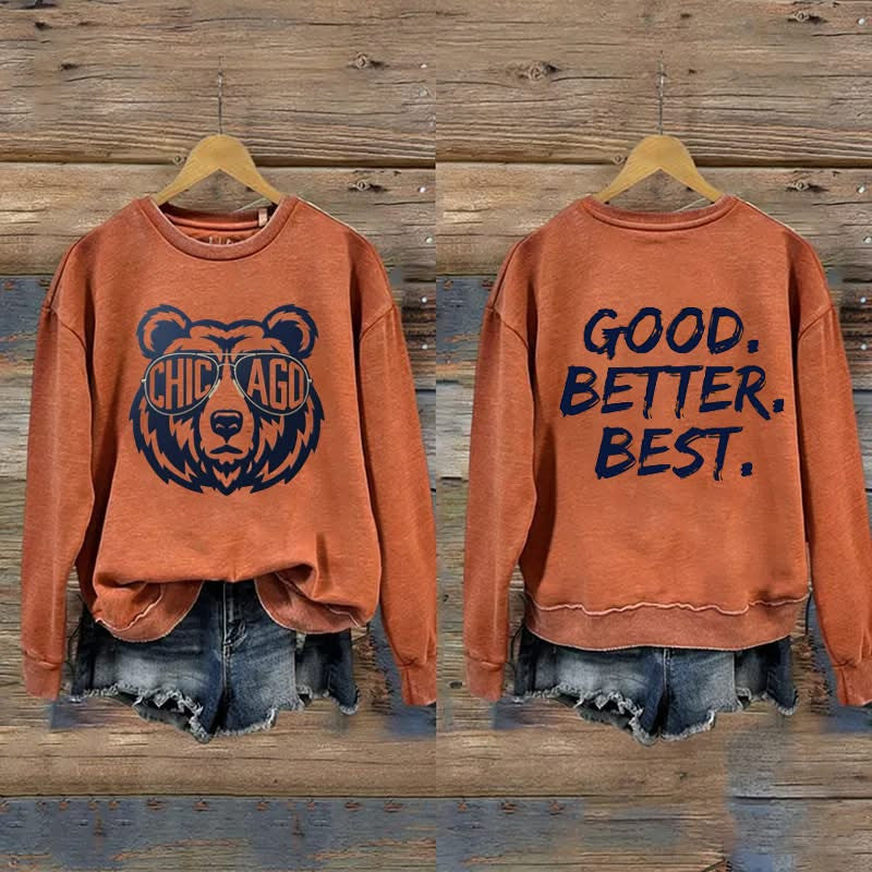 Retro Chicago Football Sweatshirt Good Bettter Best Swearshirt Best Gift For Football Lovers - Lilybirchmarket