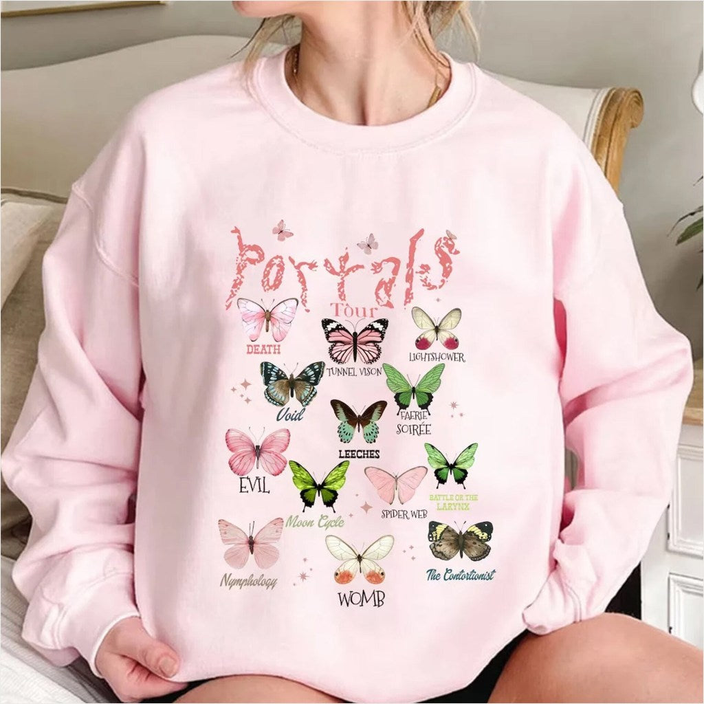 Retro Portals Tour Shirt Melanie Martinez Tour SweatShirt Melanie Portal Shirt Butterflies Full Albums Shirt Gifts For Best Friend - Lilybirchmarket