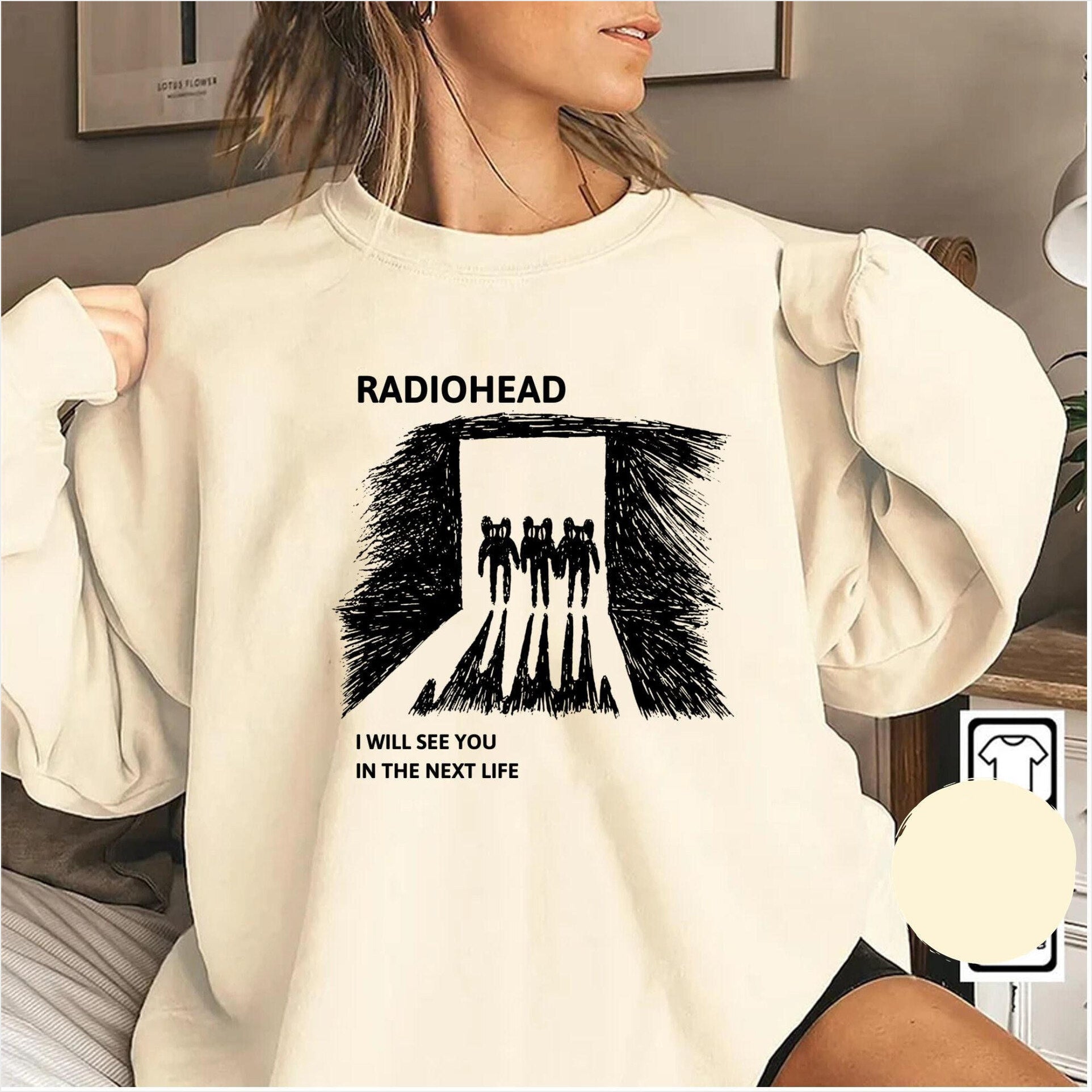 Retro Radiohead I Will See You Shirt, 2D Radiohead Concert Unisex Sweatshirt Gifts For Him - Lilybirchmarket
