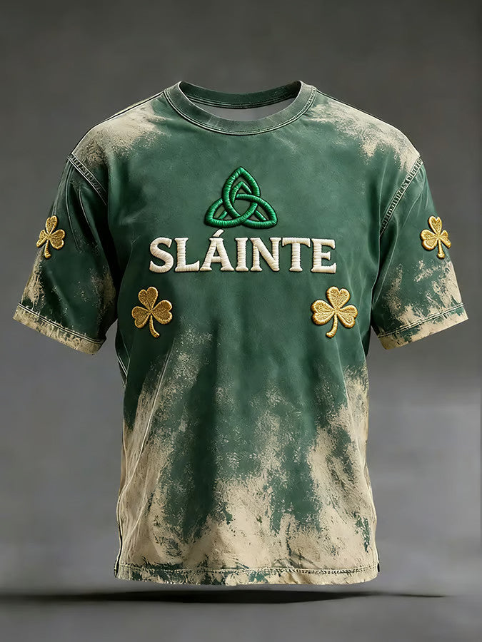  Retro Slainte Shamrock T-Shirt St Patricks T Shirts Great St Patrick's Gift Ideas - TradiViet