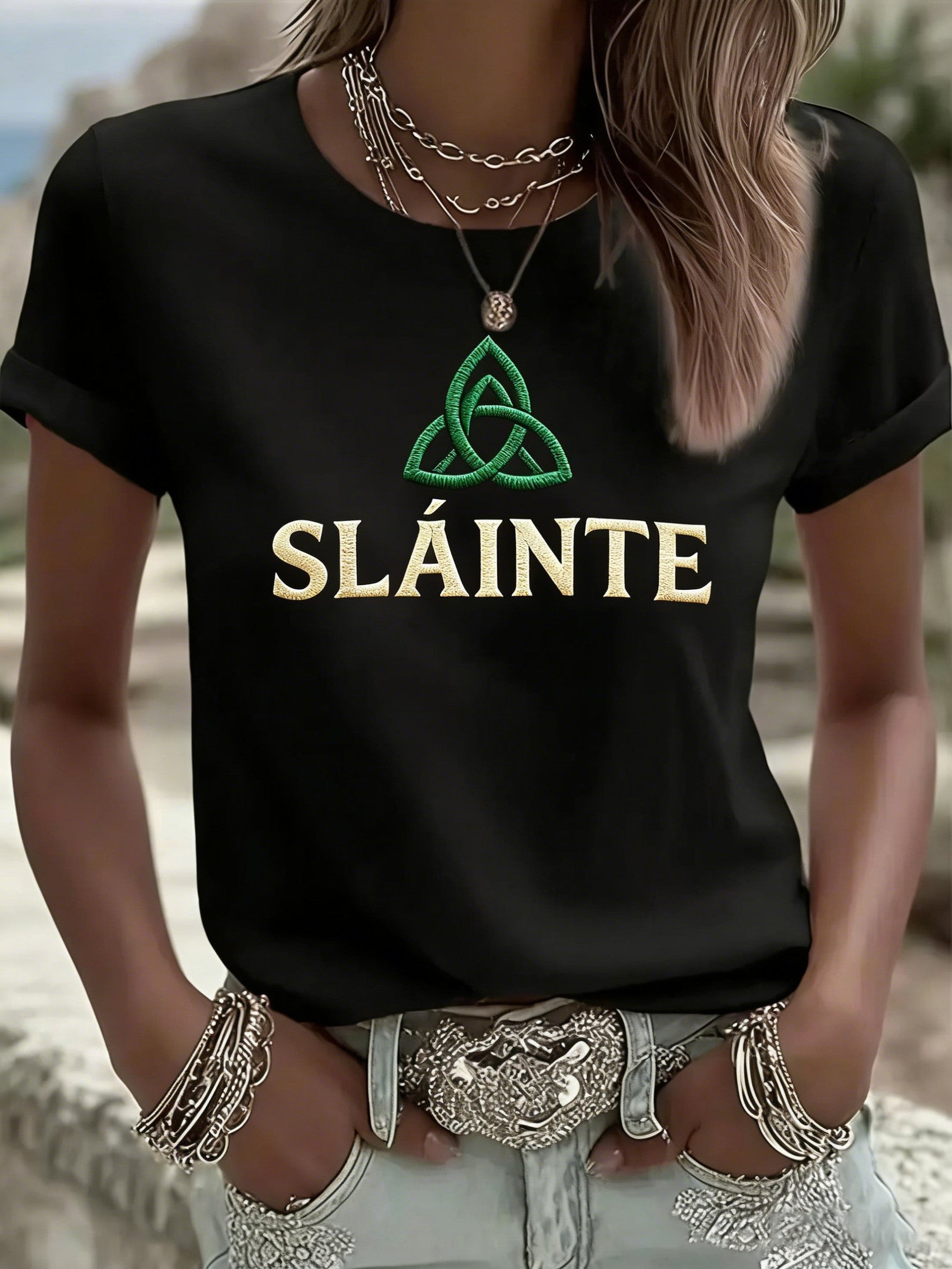  Retro St Patrick's Day Slainte T-Shirt Irish Parade Saint Patty's Day Shirts Gifts For Her - TradiViet
