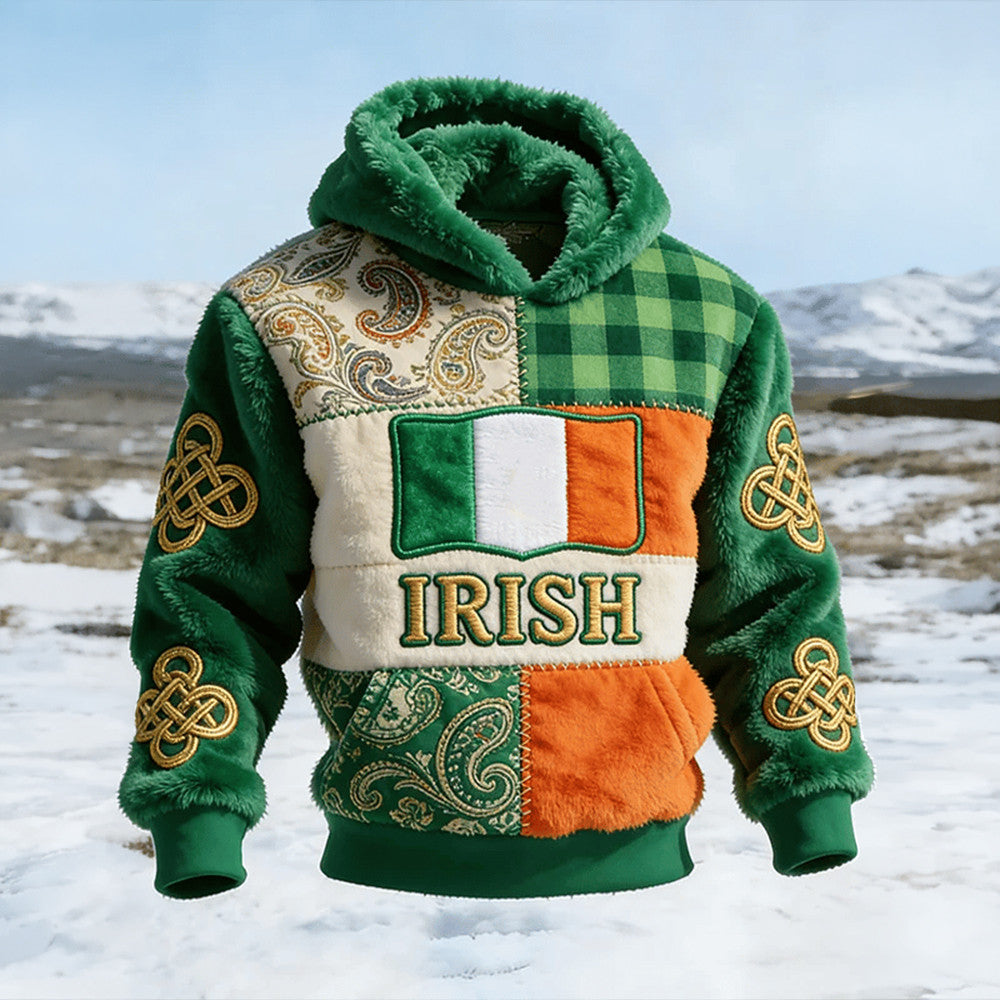 Retro St Patricks Hooded Sweatshirt Irish Culture Saint Patrick's Day Hoodie Gift For Him - Lilybirchmarket