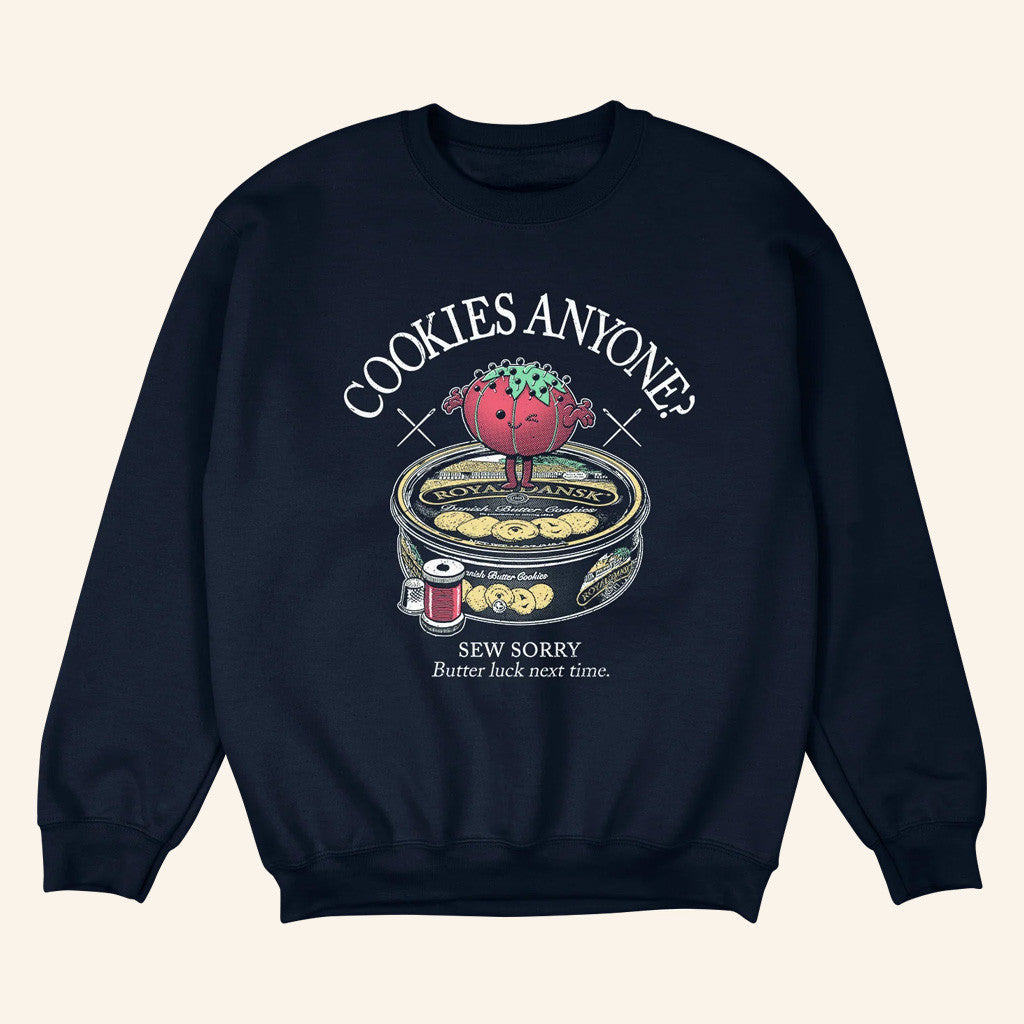 Retrokid Merch Retrokid Originals Sew Sorry Navy Sweatshirt Gifts For Besties - Lilybirchmarket