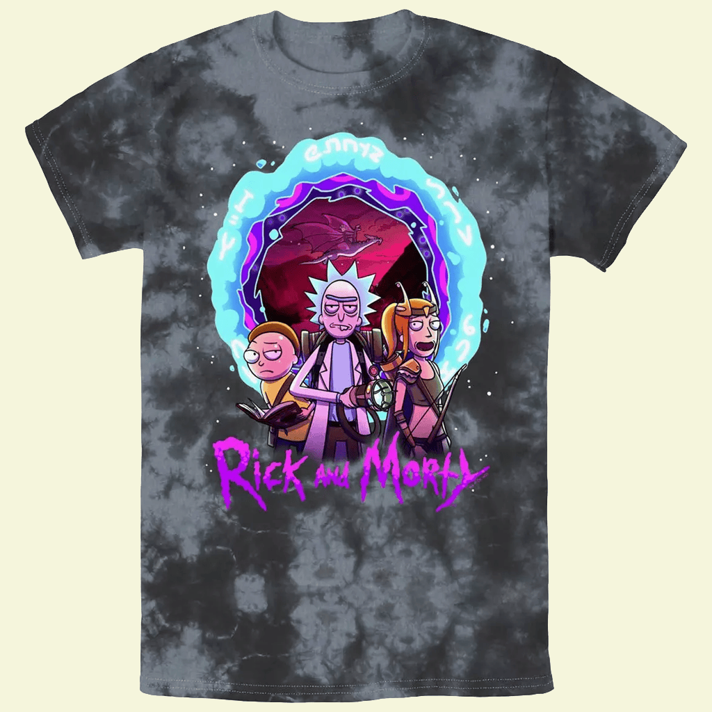 Rick And Morty Merch Rick And Morty Magic Portal Tie Dye T-Shirt Gifts For Dudes - Lily Birch Market