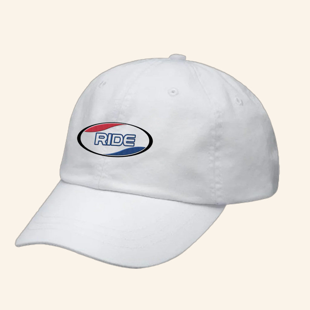 Ride Podcast Merch Sexi Ride Logo Embroidered Hat White Gifts For Brother - Lilybirchmarket