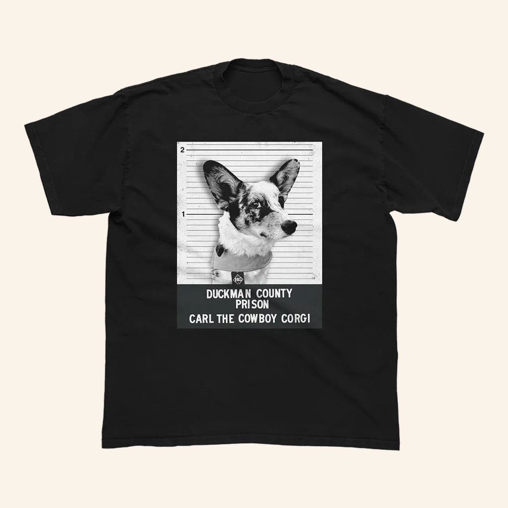 Riley Green Merch Carl Mugshot T-Shirt Carl The Cowboy Corgi Shirt Gifts For Boyfriend - Lily Birch Market