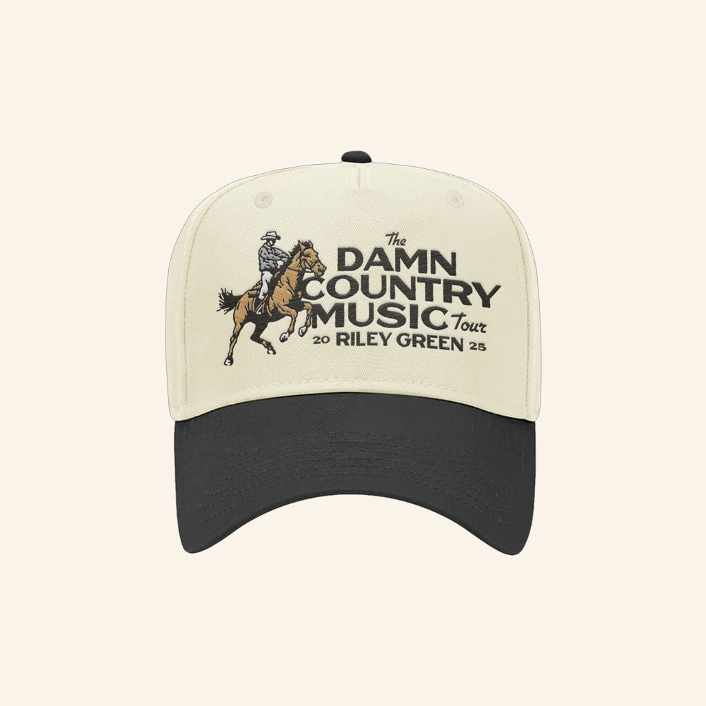 Riley Green Merch Embroidered Cowboy Hat The Damn Country Music Tour 2025 Hat Gifts For Dad - Lilybirchmarket