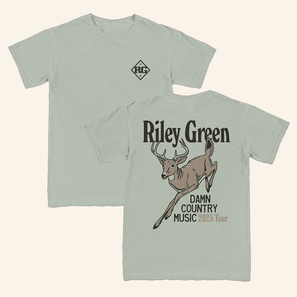 Riley Green Merch Tour 2025 Deer T-Shirt Presents For Music Lovers - Lily Birch Market