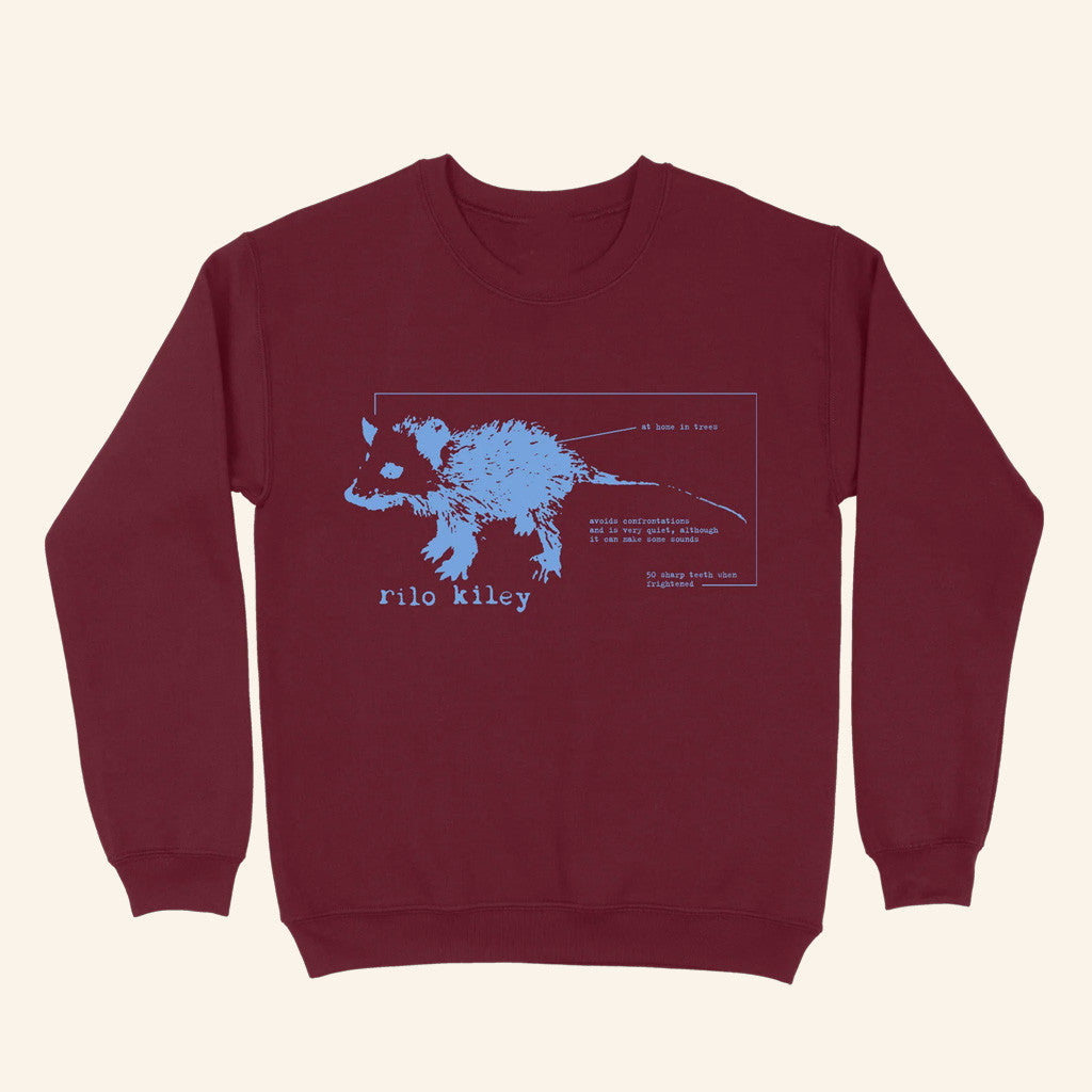 Rilo Kiley Merch Schematic Possum Crewneck Sweatshirt Christmas Gifts For Guys - Lilybirchmarket