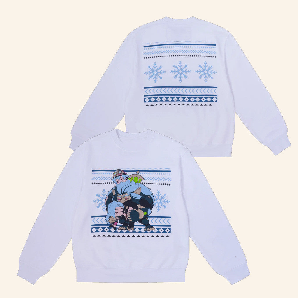 Riot Games Merch Arcane Family Reunion Holiday Crewneck Sweatshirt Xmas Gifts For Friends - Lilybirchmarket