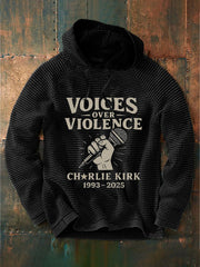 RIP Charlie Kirk Freedom Hoodie Voices Over Violence Apparel Charlie Kirk Merch Store - Lilybirchmarket