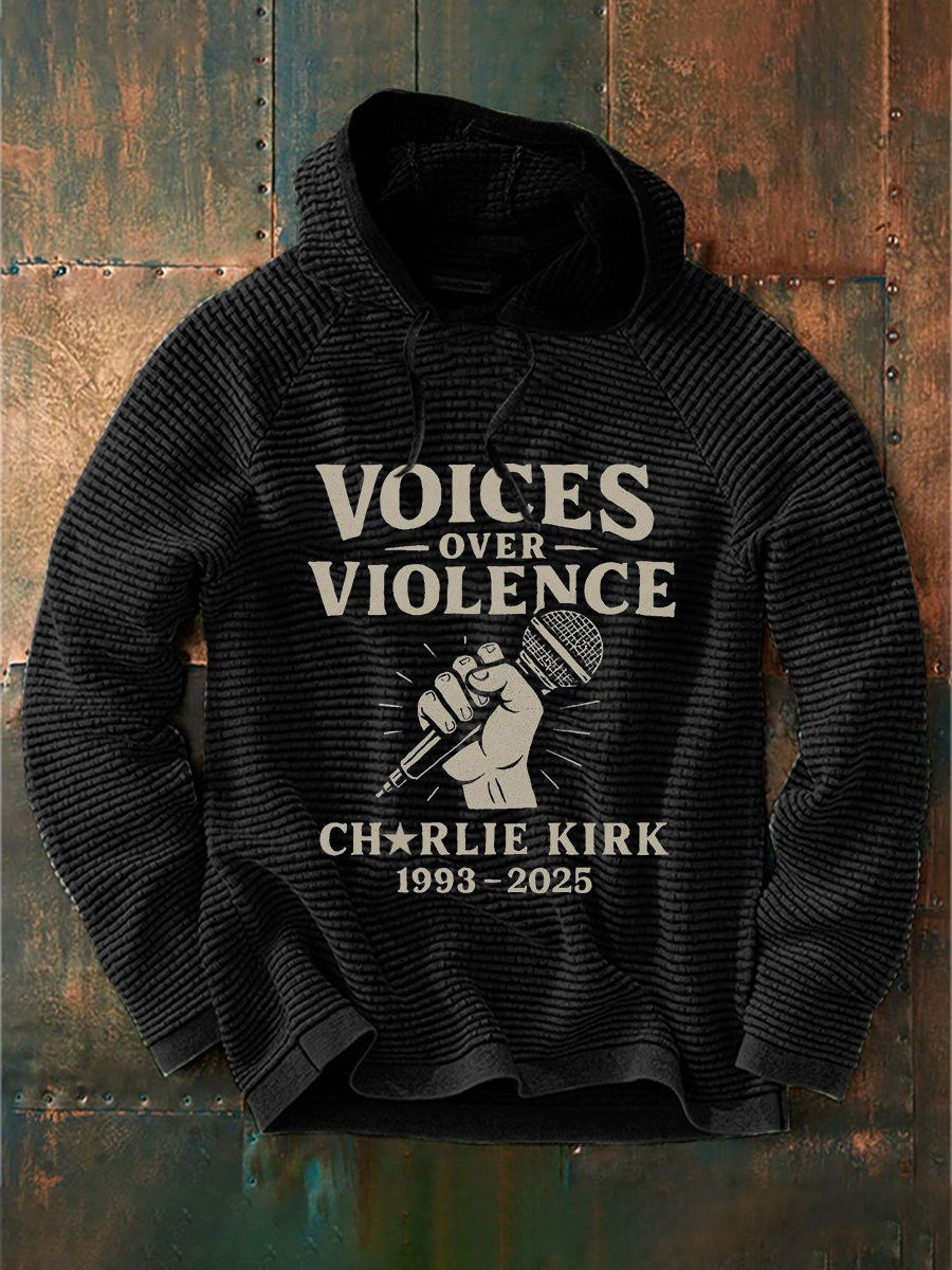 RIP Charlie Kirk Freedom Hoodie Voices Over Violence Apparel Charlie Kirk Merch Store - Lilybirchmarket