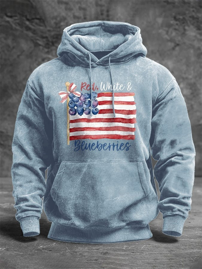 R.I.P Charlie Kirk Hoodie Red White And Blueberries Charlie Kirk Memorial Apparel Gifts - Lilybirchmarket
