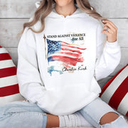 RIP Charlie Kirk Memorial Merch Hoodie Pray For Charlie Kirk Stand Against Violence For All - Lilybirchmarket