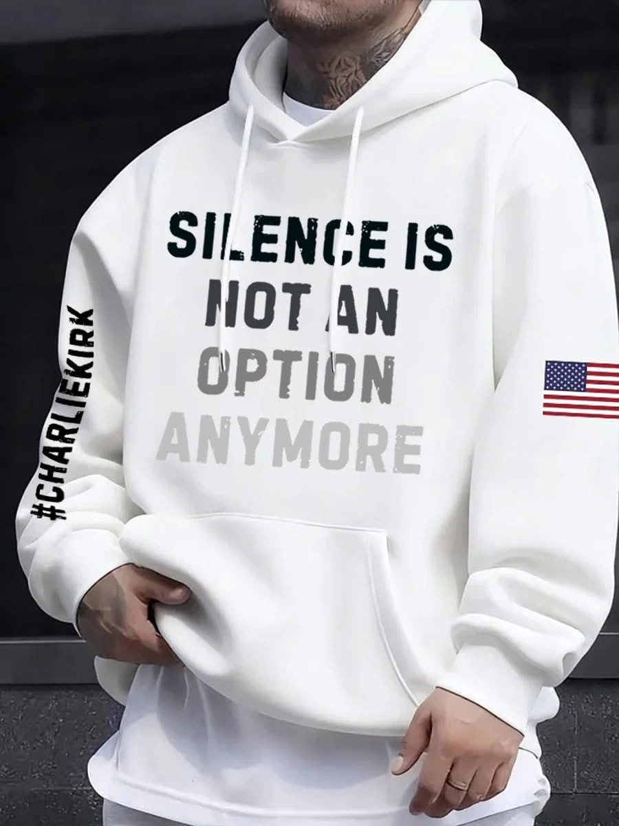 RIP Charlie Kirk Memorial Merch Hoodie Silence Is Not An Option Anymore Clothing - Lilybirchmarket