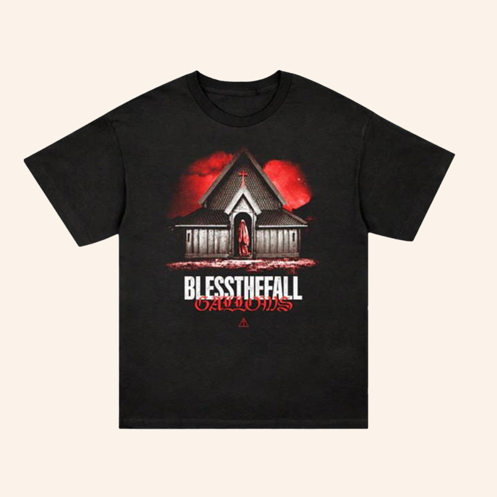 Rise Records Merch Blessthefall Gallows Album Art Black T-Shirt Gifts For Fans - Lily Birch Market
