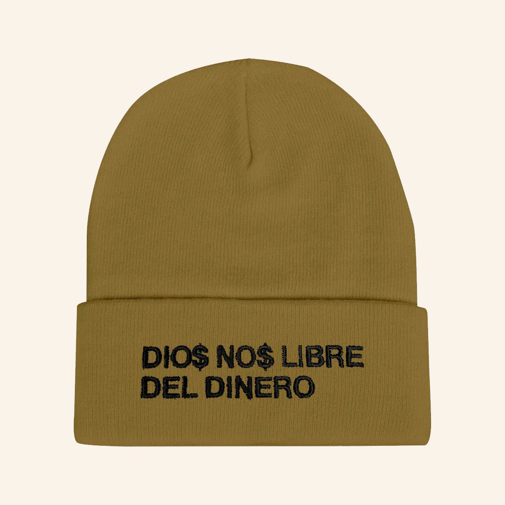 Rosalia Merch Dios Nos Libre Del Dinero Beanie Embroidered Gifts For Him - Lilybirchmarket