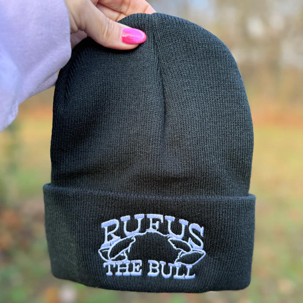 Rufus The Bull Merch Rufus The Bull Embroidered Beanie Gifts Ideas For Him - Lilybirchmarket