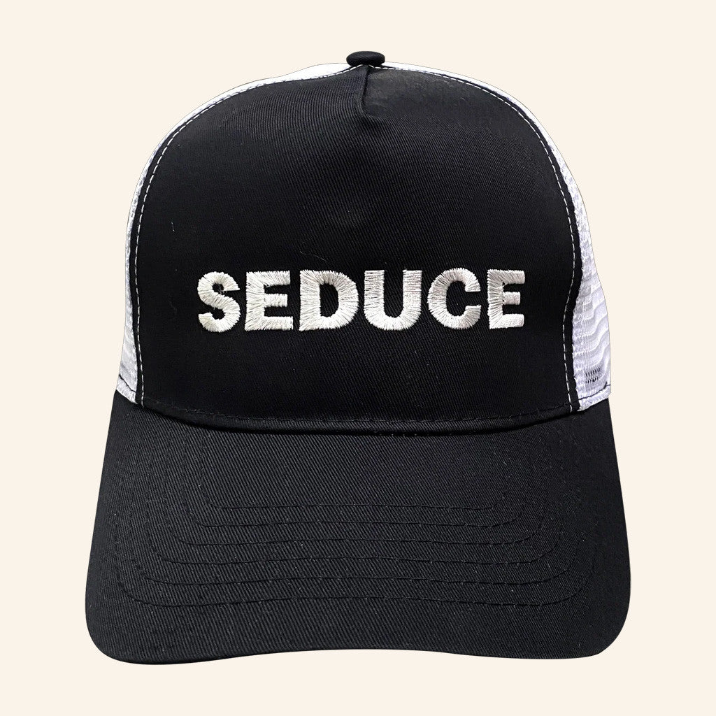 Russ Merch Embroidered SEDUCE Trucker Hat Best Gifts For Rap Lovers - Lilybirchmarket
