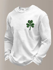  Saint Patrick's Day Funny Irish Green Clover Crew Neck Long Sleeve T Shirt Irish Holiday Gifts - TradiViet