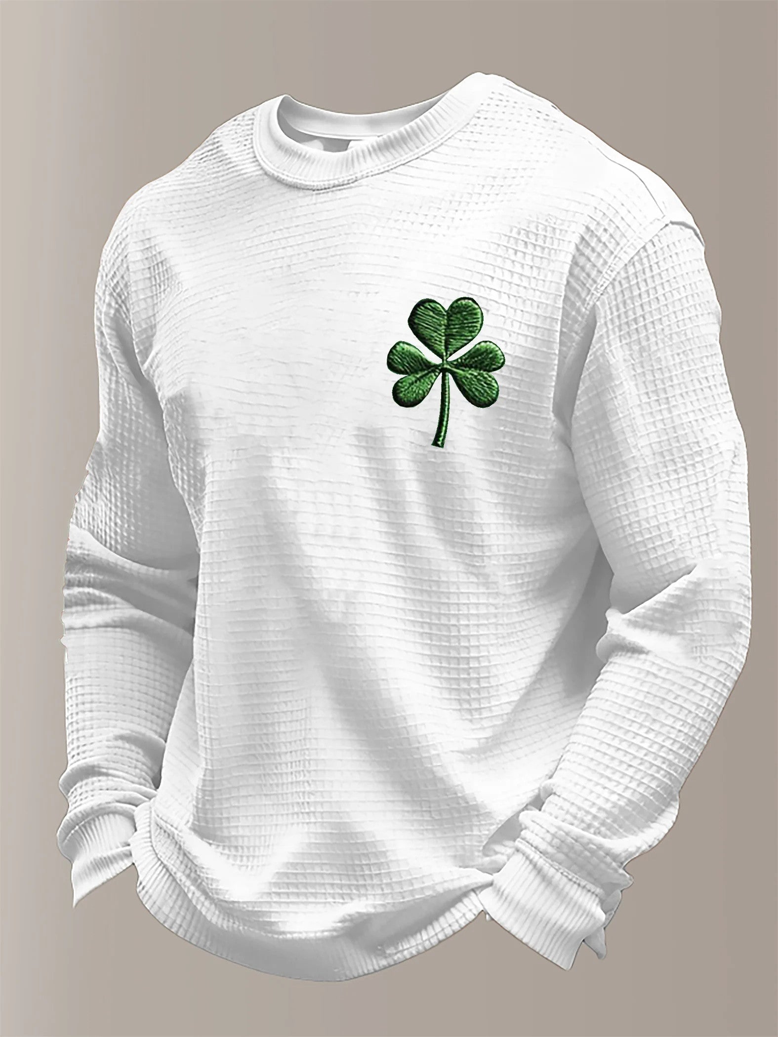  Saint Patrick's Day Funny Irish Green Clover Crew Neck Long Sleeve T Shirt Irish Holiday Gifts - TradiViet