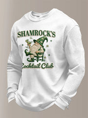  Saint Patricks Day Womens Clothing Funny Gnome Shamrock's Cocktail Club Irish Theme Gift Ideas - TradiViet