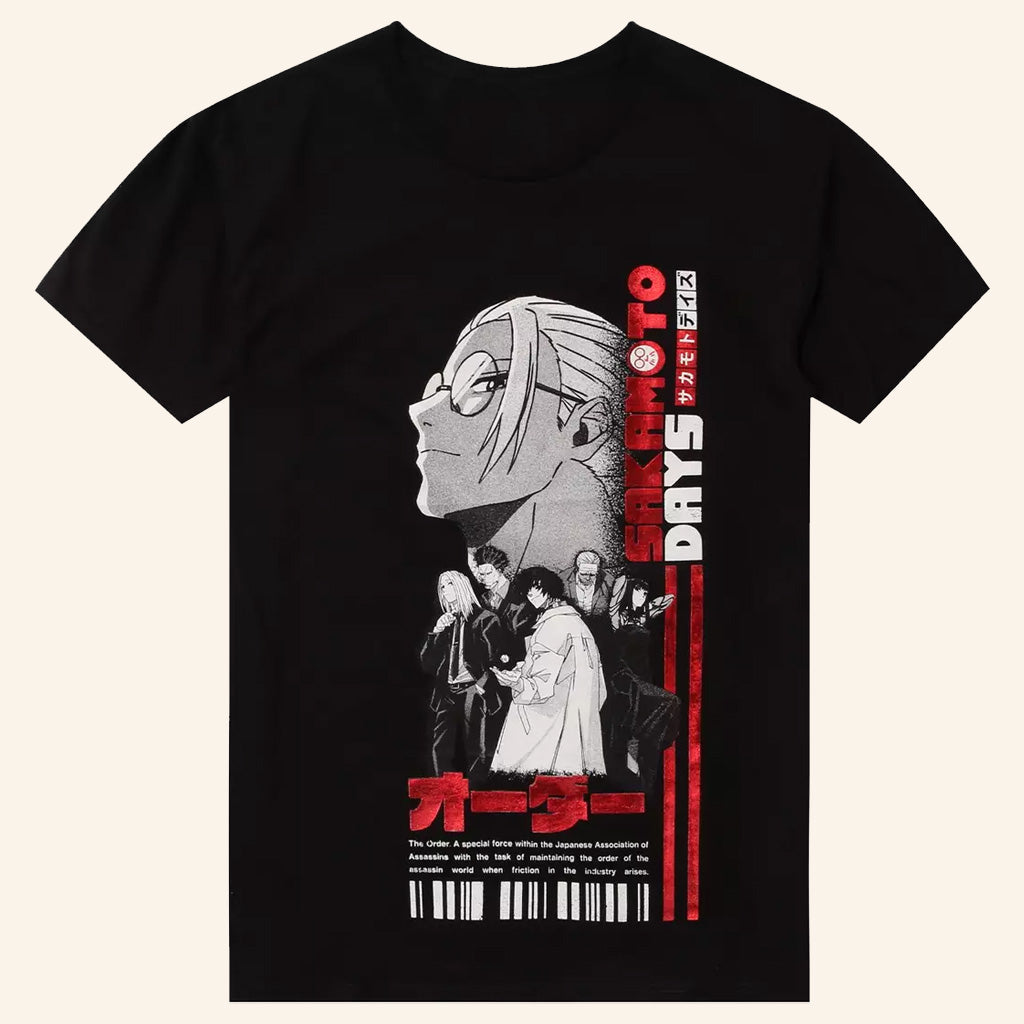 Sakamoto Days Merch The Order Foil T-Shirt Birthday Gift For Anime Lovers - Lily Birch Market