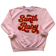 Santa Baby Sweatshirt Pink Cute Christmas Clothing Gifts For Her - Lilybirchmarket