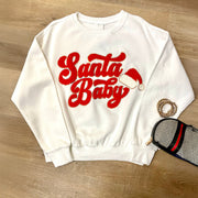 Santa Baby Sweatshirt White Cute Christmas Clothing Gifts For Xmas - Lilybirchmarket