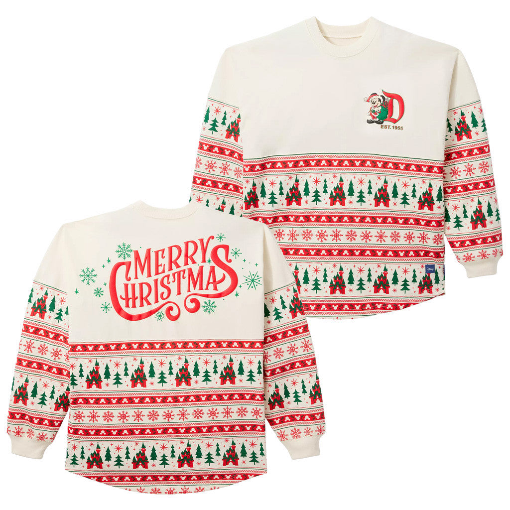 Santa Mouse Fair Isle Spirit Sweatshirt Christmas Presents For Daughter - Lilybirchmarket