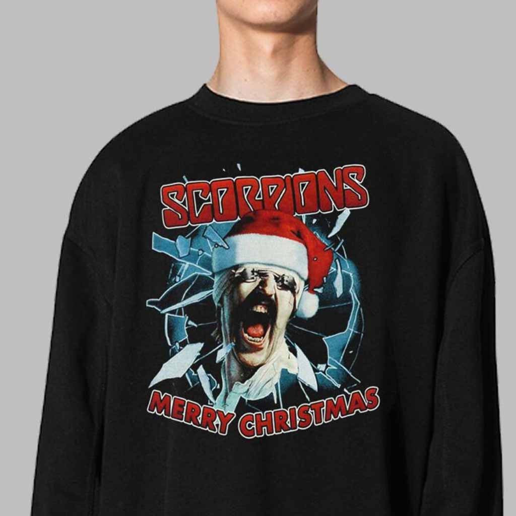 Scorpions Blackout Christmas Merry Christmas Holiday Sweatshirt Scorpions Merch Gifts For Fans - Lilybirchmarket