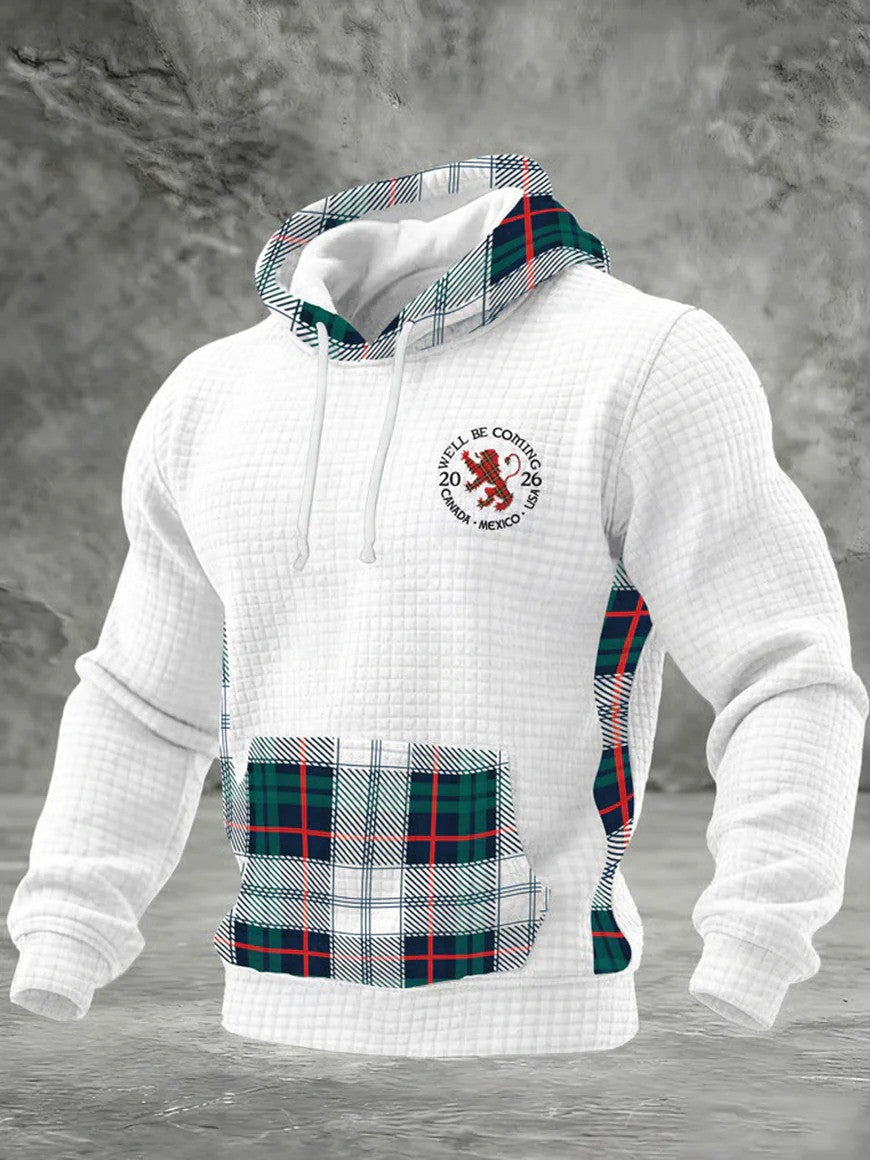 Scotland Football Hoodie We'll Be Coming 2026 Tartan Fan Gear World Cup Match Day Gift For Soccer Fans - Lilybirchmarket