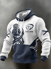 Scotland Rugby Hoodie Thistle Lion Rampant Fan Gear Match Day Clothing Gift For Rugby Supporters - Lilybirchmarket