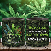Skull Green Leaf - Personalized Weed Accent Mug