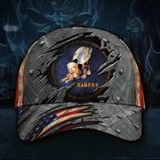Seabees Hat 3D Print Unique Vintage Old Retro American Flag Cap Men's - Lilybirchmarket