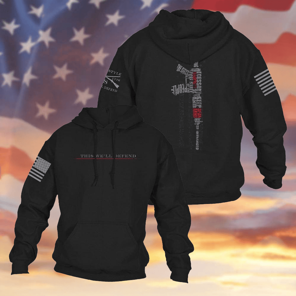 Second Amendment Hoodie Black Gun Right Patriotic Clothing Gifts For Men - Lilybirchmarket