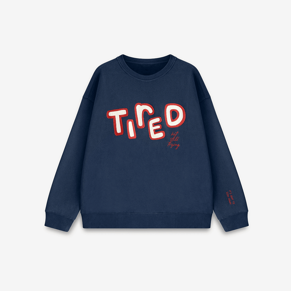 See The Way I See Merch Overthinker Sweatshirt Navy Tired Sweatshirt Gifts For Her - Lilybirchmarket