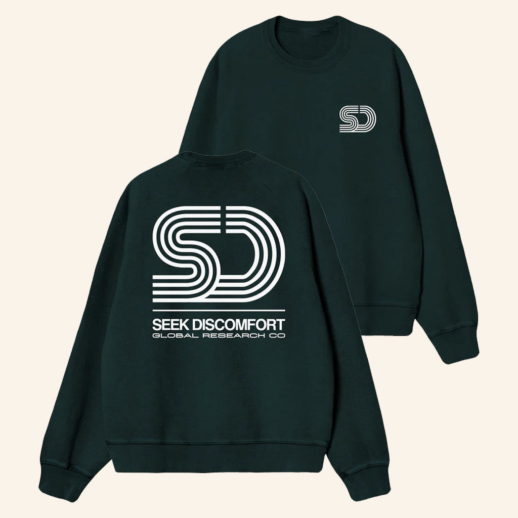Seek Discomfort Merch SD Global Crew Sweatshirt Present For Husband - Lilybirchmarket