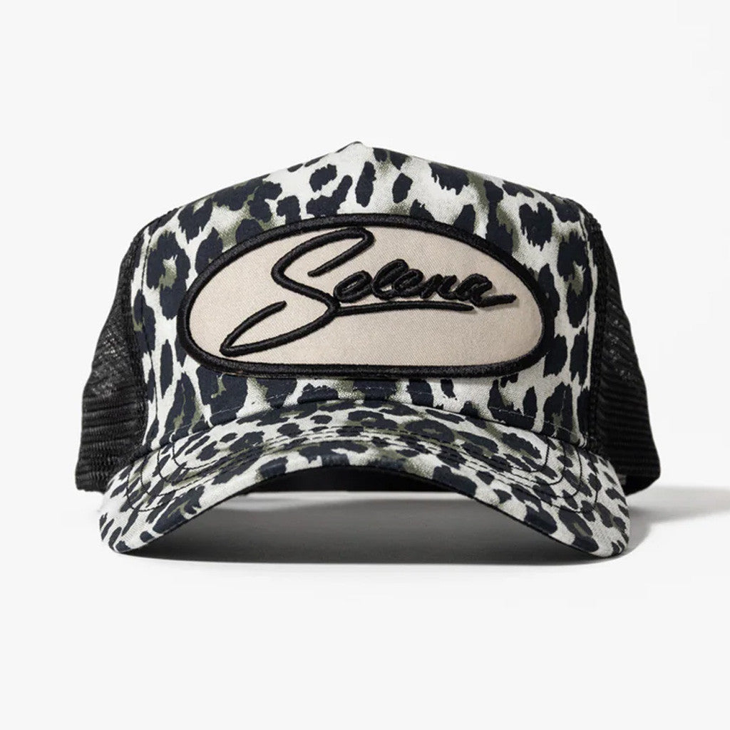 Selena Quintanilla Merch Embroidered Cheetah Selena Trucker Hat Gifts For Music Lovers - Lilybirchmarket
