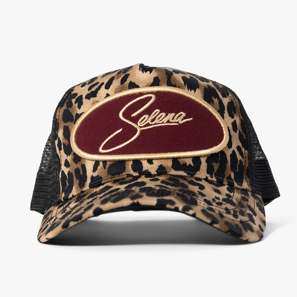 Selena Quintanilla Merch Embroidered Cheetah Selena Trucker Hat Gifts For Wife - Lilybirchmarket