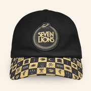 Seven Lions Merch Checkered Symbol Embroidered Hat Gifts For Music Lovers - Lilybirchmarket