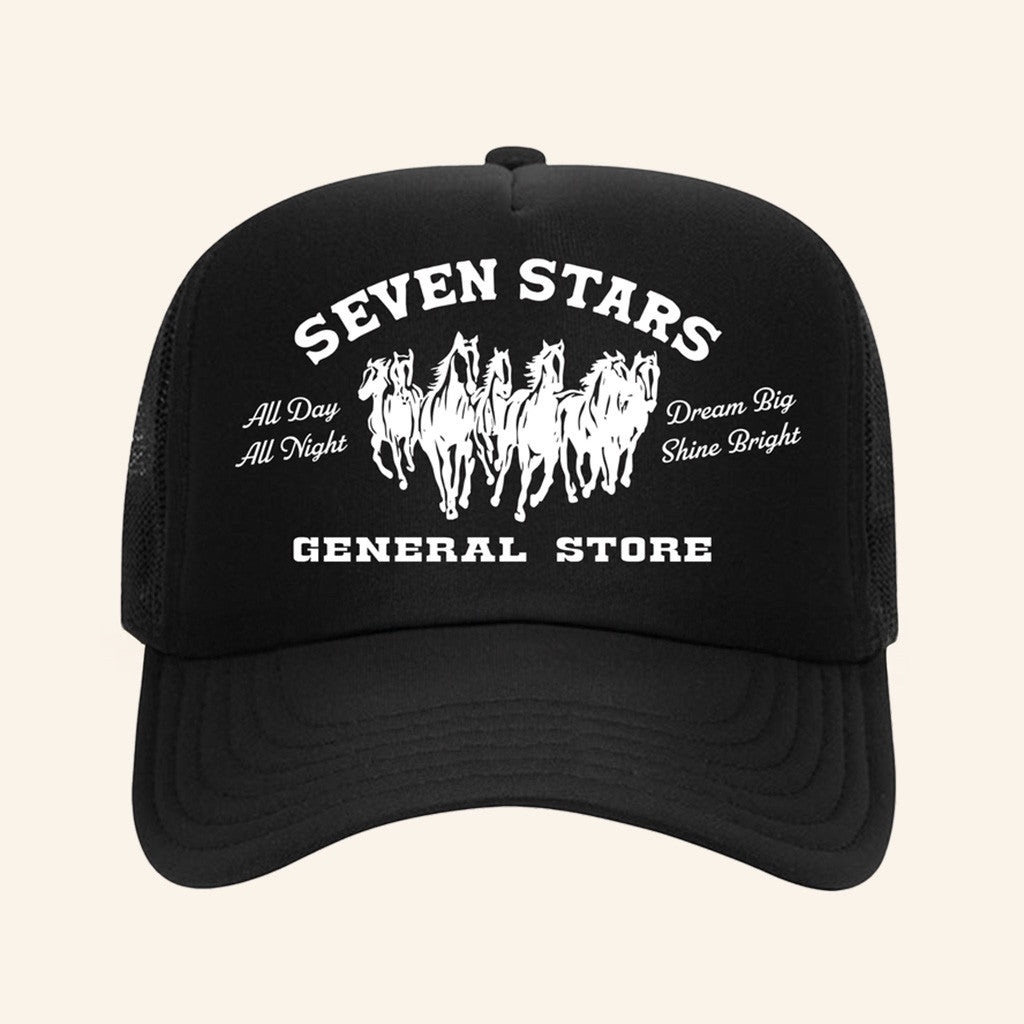 Seven Stars Festival Merch Horses Dream Big Shine Bright Trucker Hat Gifts For Husband - Lilybirchmarket