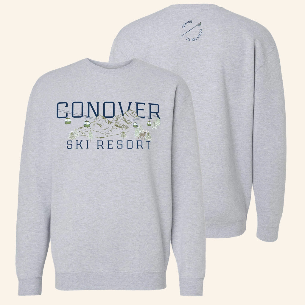 Sewing Down South Merch Conover Ski Resort Sweatshirt Dad Christmas Gifts - Lilybirchmarket