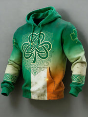 Shamrock Celtic Knot Hoodie St Patrick's Day Men's Apparel Gifts For Dad - Lilybirchmarket