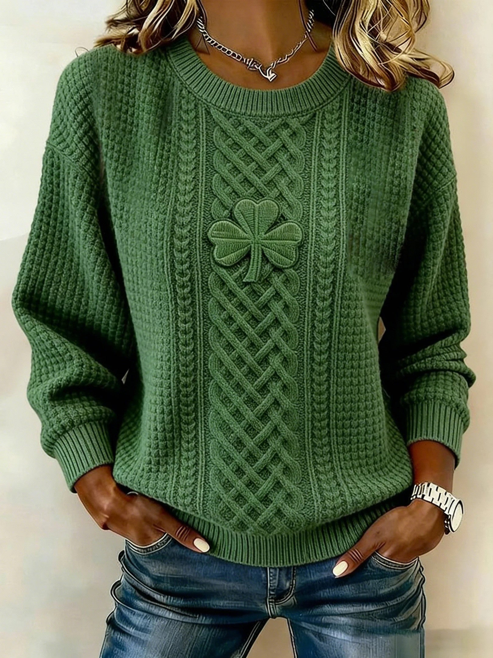  Shamrock Celtic Knot St Patrick Sweatshirt St Patrick's Day Apparel Gifts For Daughter - TradiViet