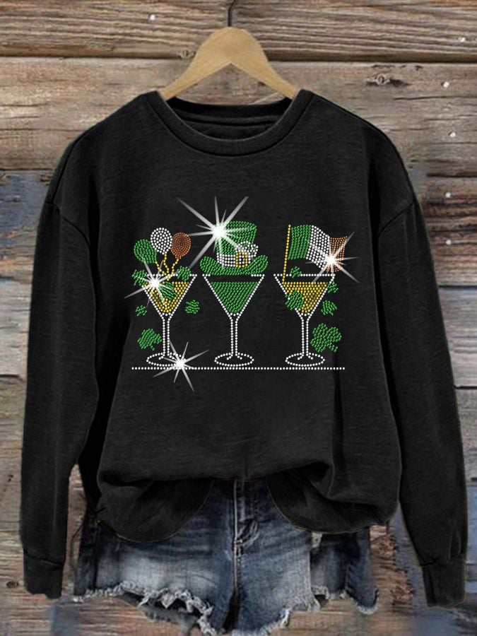  Shamrock Cocktail St Patty's Day Sweatshirt Irish Holiday St Paddys Shirts St Patricks Day Gift - TradiViet