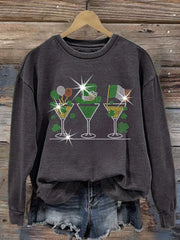  Shamrock Cocktail St Patty's Day Sweatshirt Irish Holiday St Paddys Shirts St Patricks Day Gift - TradiViet
