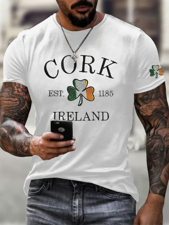  Shamrock Cork Ireland T-Shirt St Paddys Shirts St Patrick's Day Gift Ideas - TradiViet