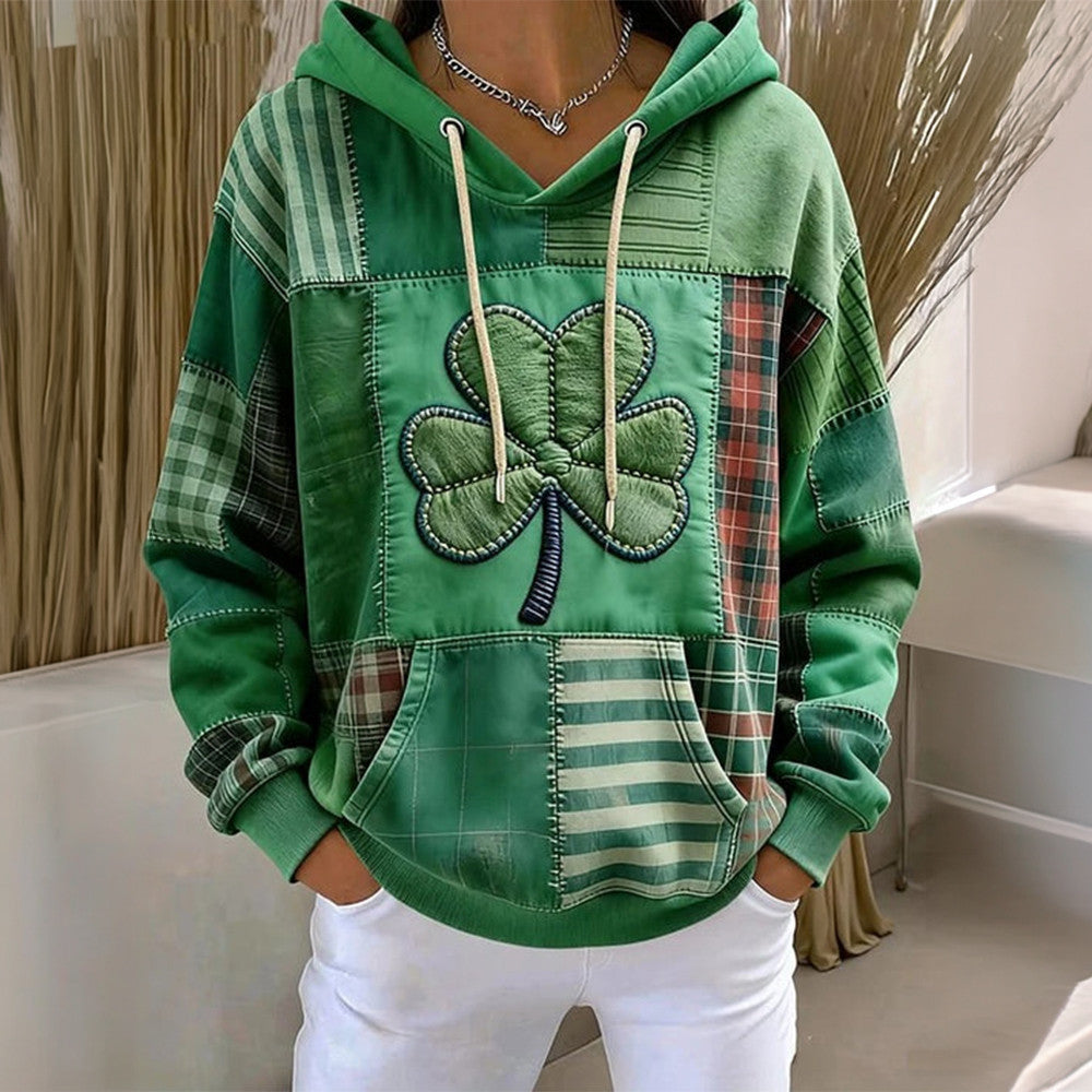 Shamrock Day Vintage Hoodie St Patrick's Day 2026 Hooded Sweatshirt Gift Idea - Lilybirchmarket