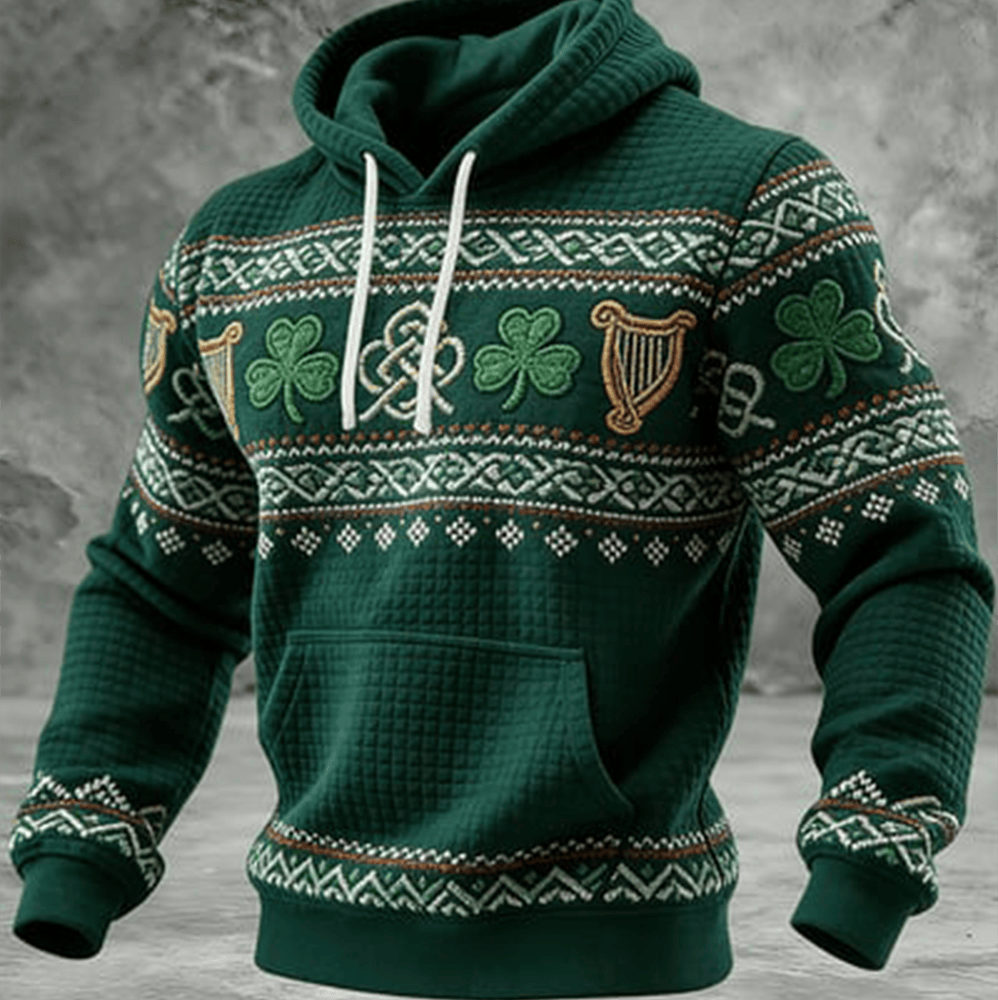 Shamrock Graphic Design Hoodie St Patrick's Day Outfit Father Gift Ideas - Lilybirchmarket
